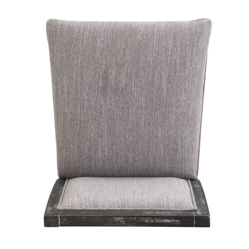 Height Bar Stools set of 2, Armless Dining Chairs with Footrest, Upholstered Kitchen Chairs with Rubber Wood Frame