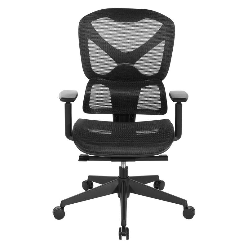 High Back in Black Mesh and Seat with Adjustable Arms