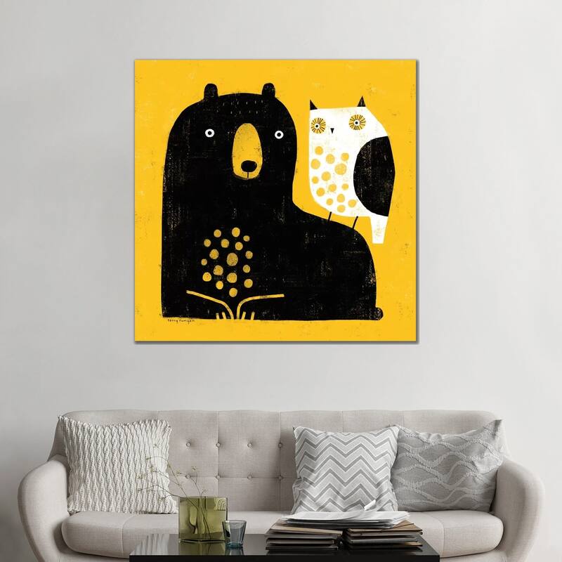 iCanvas "Bear - Owl" by Terry Runyan Canvas Print