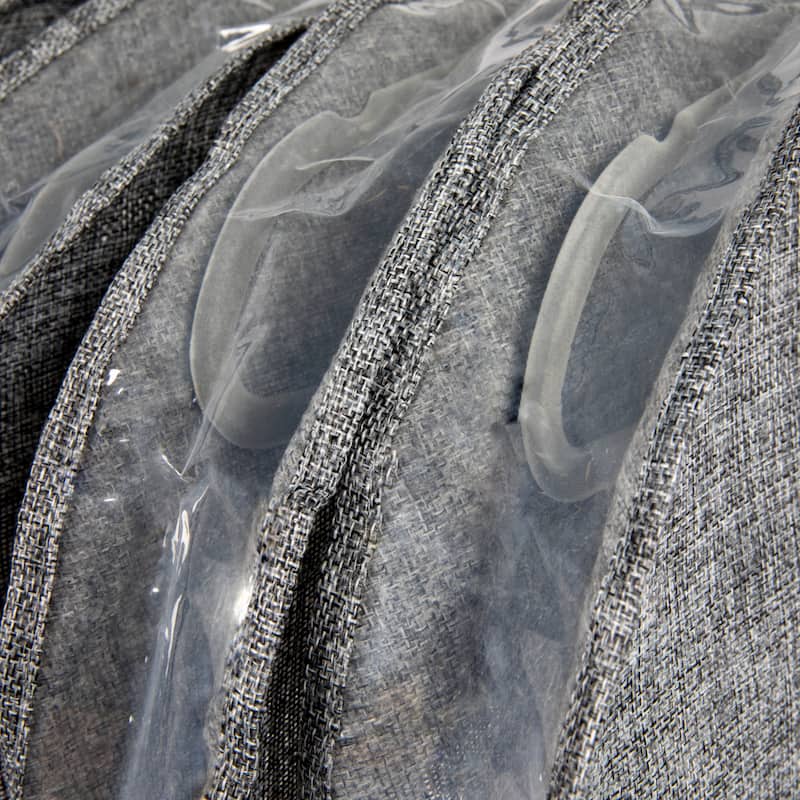 Household Essentials Hanging Garment Shoulder Dust Covers for Closet - 24.0"L x 3.0"W x 10.0"H - Grey