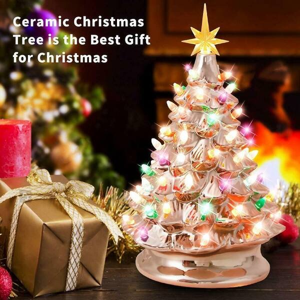 Shop 15 Lighted Vintage Ceramic Tree With Multicolored Lights