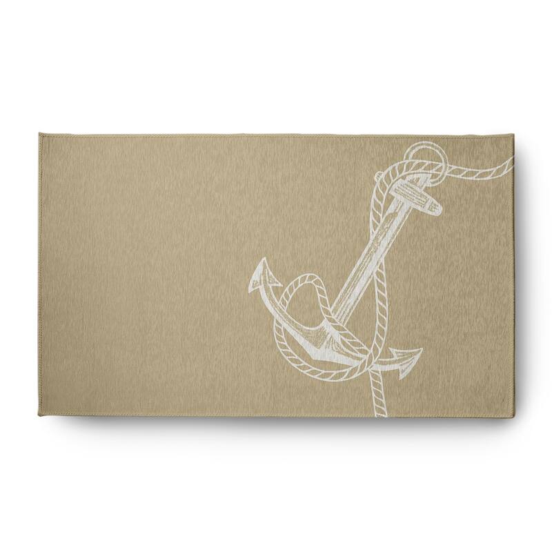 Anchored Nautical Chenille Rug - Taupe - 3' x 5'