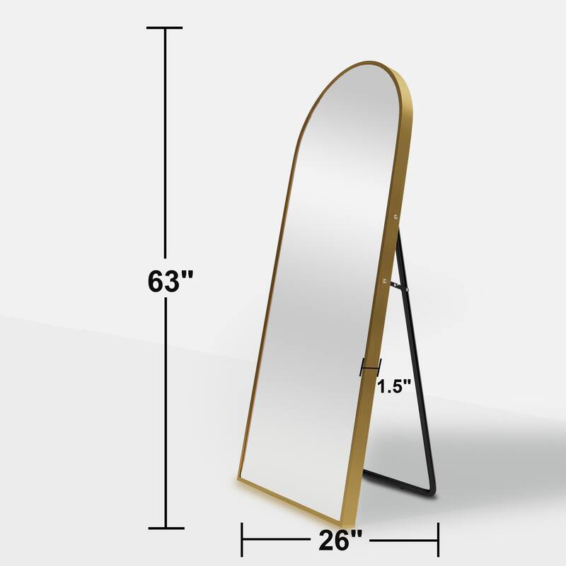 Aluminum Alloy Fine Edge Right Angle Full Length Mirror
