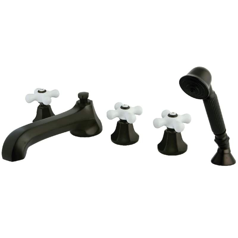 Millennium 5-Hole Deck Mount Roman Tub Faucet with Hand Shower - Oil Rubbed Bronze