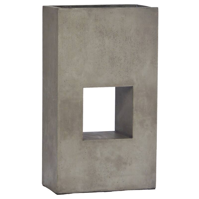 Lucas Lightweight Concrete Pot Planter, Grey