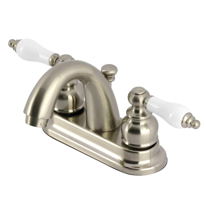 Restoration Two-Handle 3-Hole Deck Mount 4 in. Centerset Bathroom Faucet