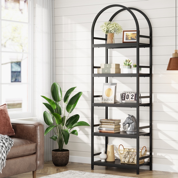 5 Tier Open Bookshelf 74 Wood Display Shelf Rack Shelving Unit On Sale Bed Bath Beyond 39381453
