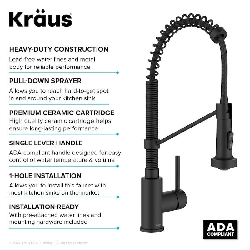 Kraus Bolden 1-Handle Drinking Water Dispenser Beverage Kitchen Faucet