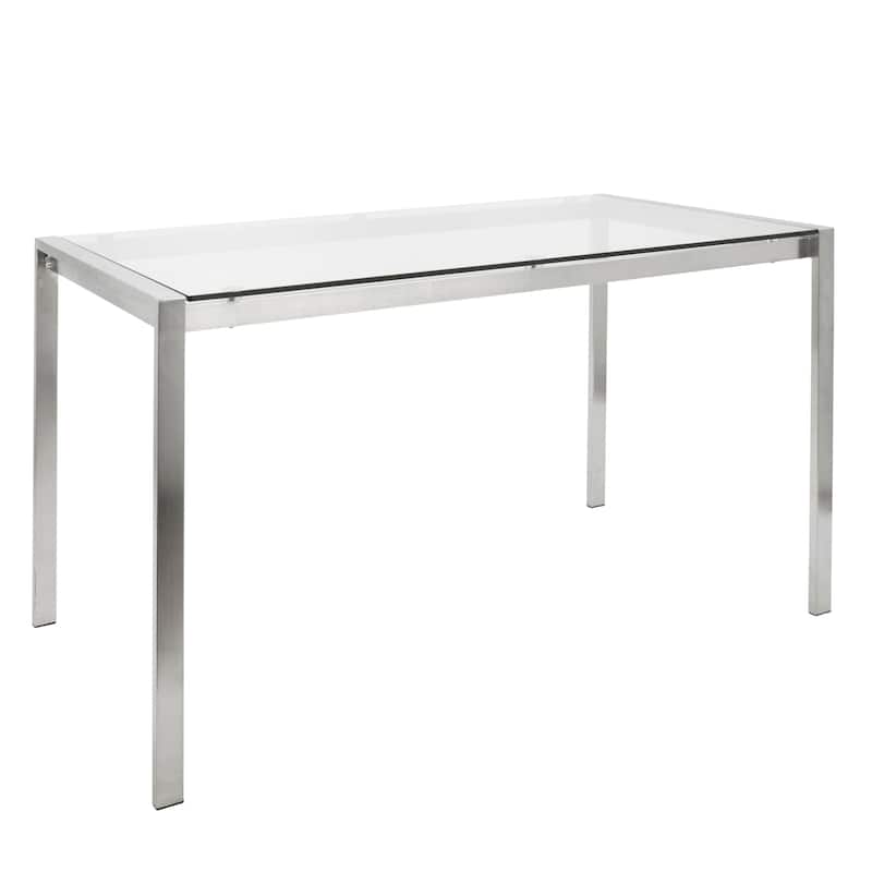 Fuji Contemporary Stainless Steel Dining Table - N/A
