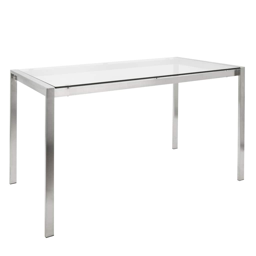 Fuji Contemporary Stainless Steel Dining Table - N/A