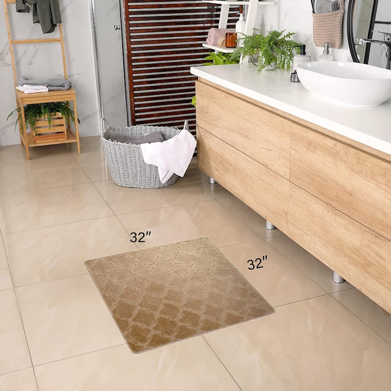 Machine Washable Kitchen & Bathroom Mat, Slip Resistant Backing