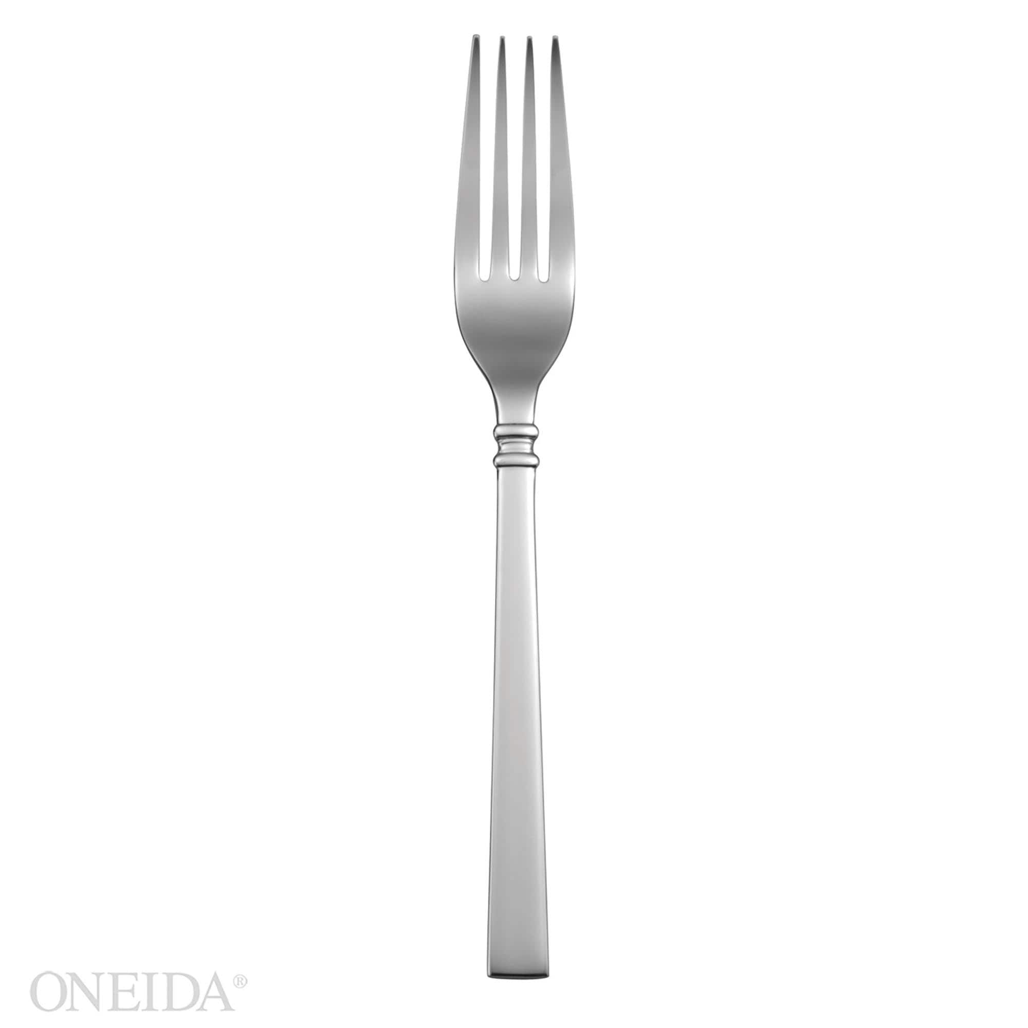 Oneida 18/0 Stainless Steel Shaker Dinner Forks (Set of 12) - On