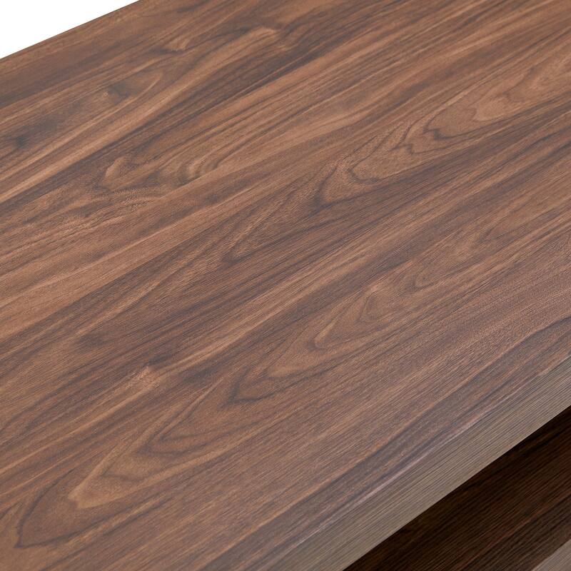 Modern Natural Wood-colored Rectangular Coffee Table for Living Room