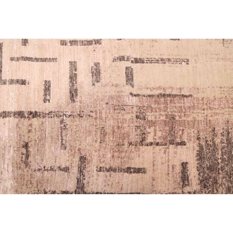 ECARPETGALLERY Hand-knotted Legacy Tan Silk, Wool Rug - 9'11 x 14'0
