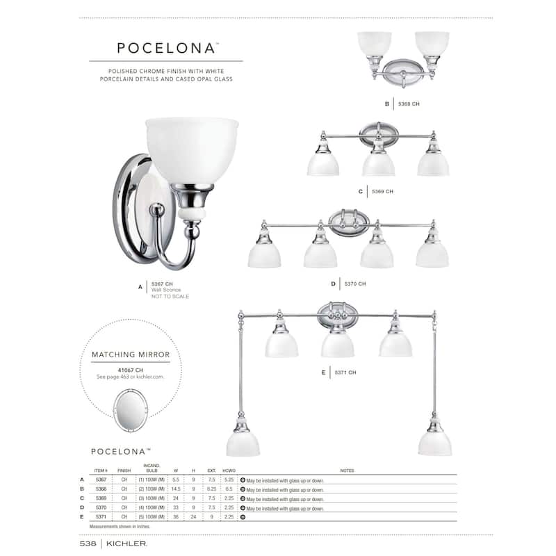 Kichler Pocelona Oval Mirror - 30" x 24"