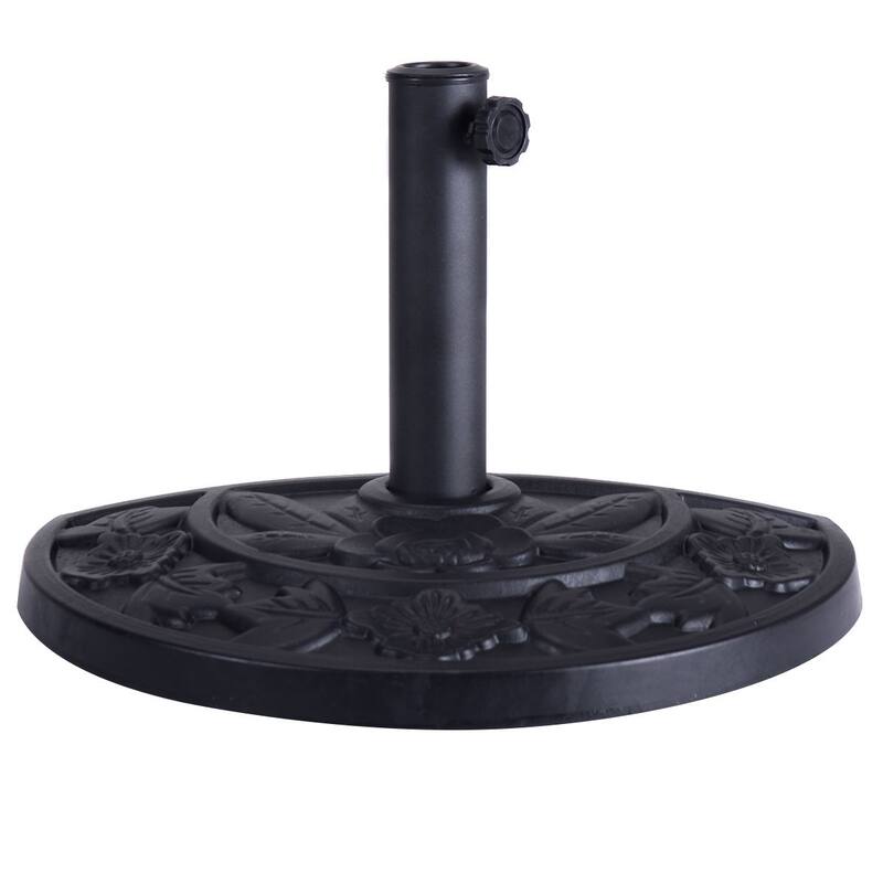 20" Outdoor Patio Half Round Umbrella Base - 20" x 10" x 13" (L x W x H)