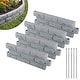 preview thumbnail 1 of 10, Faux Brick Landscape Edging 4 Pieces Flower Garden Border Grey