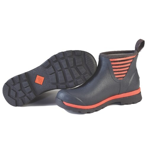 Muck Boots Gray/Coral Stripe Women's Cambridge Ankle Boot- Size 10