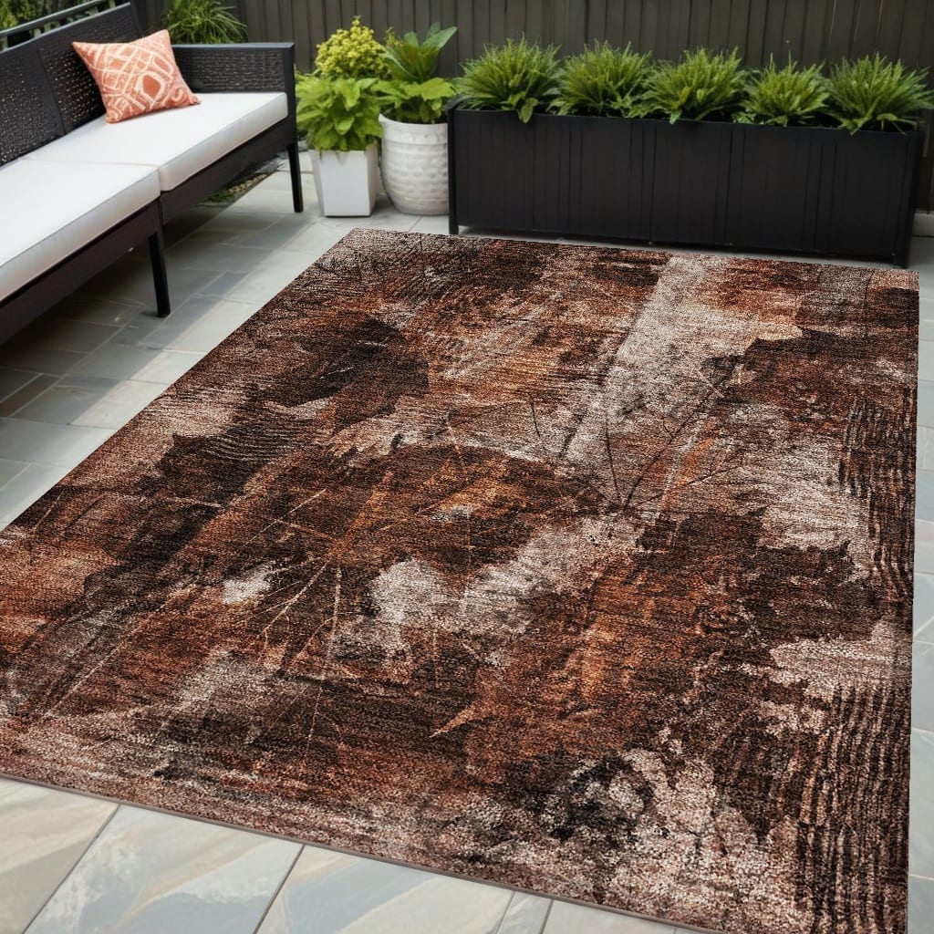 Hami Garden-Inspired Weather Resistant Versatile Elegance Outdoor Rug