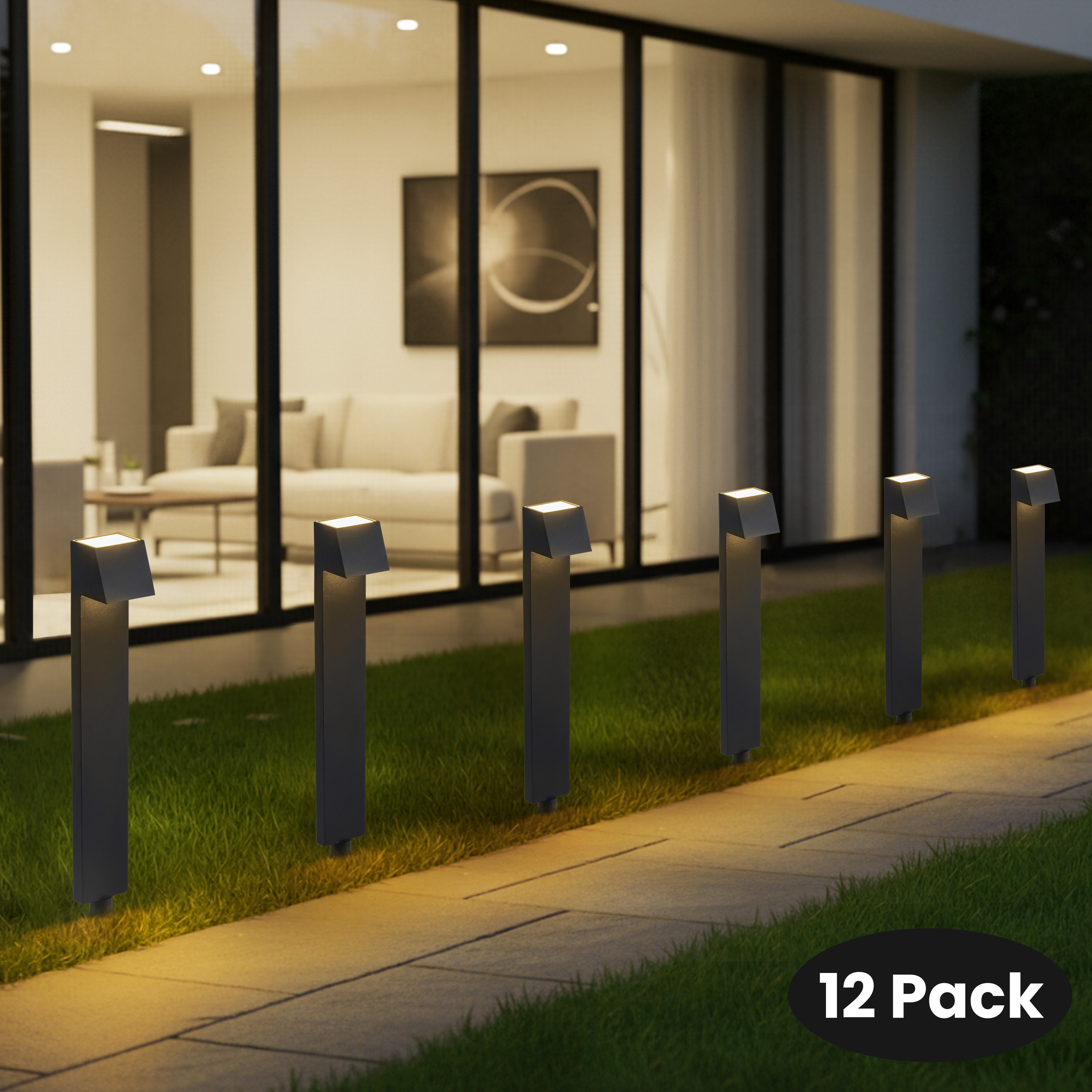 C Cattleya Low Voltage Matte Black Aluminum LED Outdoor Path Lights