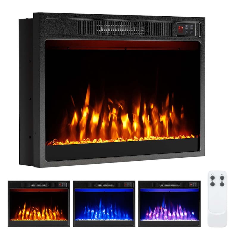 Electric Fireplace Inserts Fireplace Heater Recessed Fireplace Insert - Black