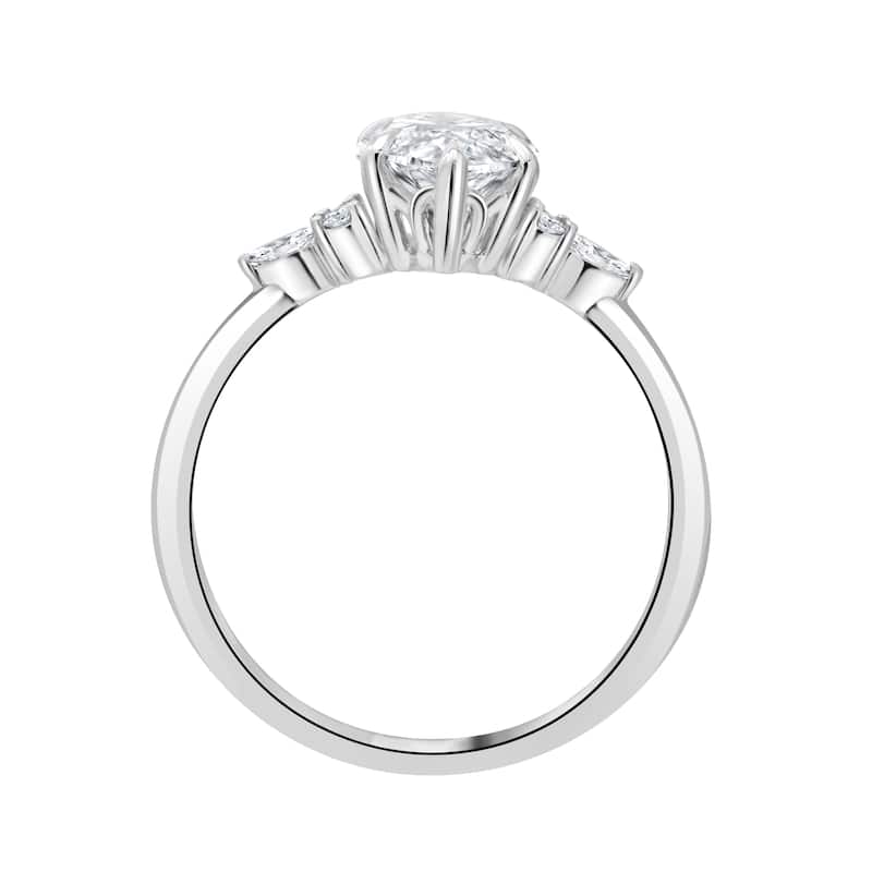 Auriya 14k Gold 5 3/5ctw Lab grown Marquise Nature's Inspired Diamond Engagement Ring (F-G VS)