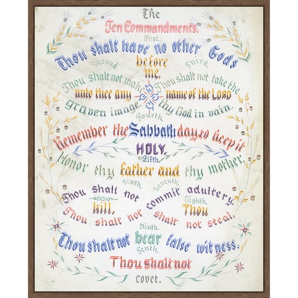 Empty Commandments The Ten Commandments 1889 Framed Canvas Wall Art Print - Bed Bath ...