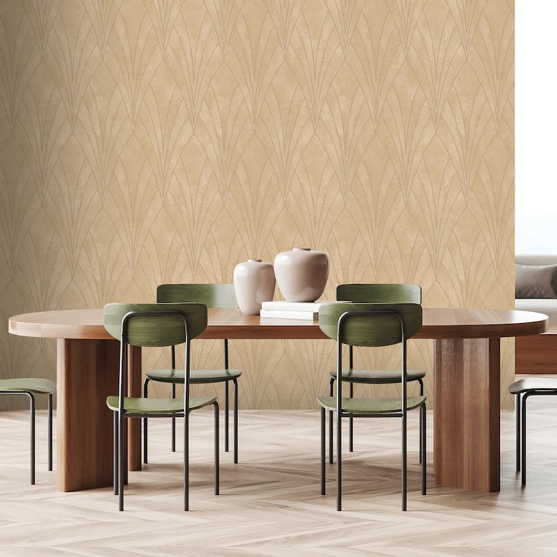 Veer Decor Art Deco Fan Texture Ground Wallpaper