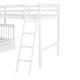 preview thumbnail 40 of 44, Twin over Full L-Shaped Wooden Bunk Bed,Sloping Ladder and Staircase