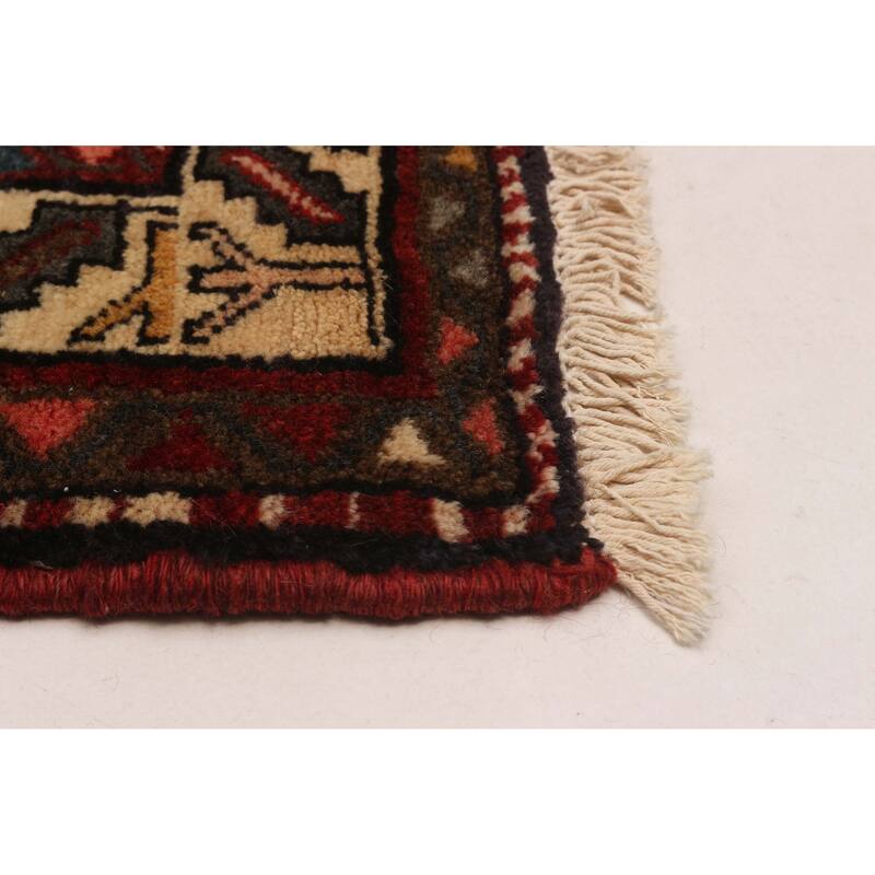 ECARPETGALLERY Hand-knotted Andelz Black, Red Wool Rug - 3'9 x 13'0