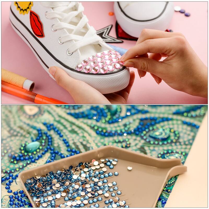 60g Flatback Pearls and Rhinestones 3mm-10mm for Crafts Decoration