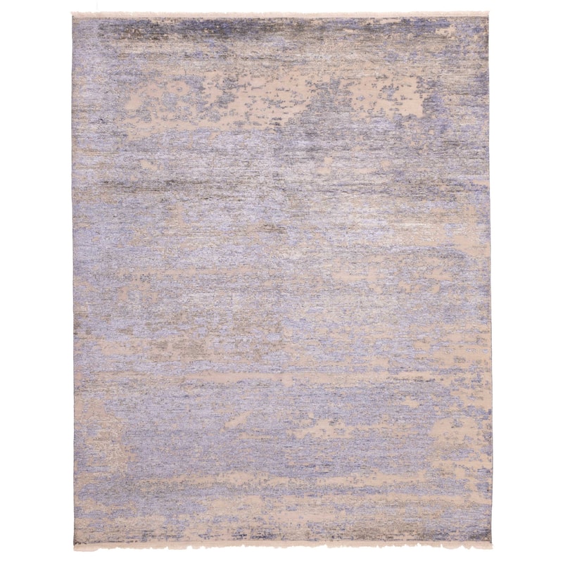 ECARPETGALLERY Hand-knotted Legacy Denim Blue Rug - 8'0 x 9'10