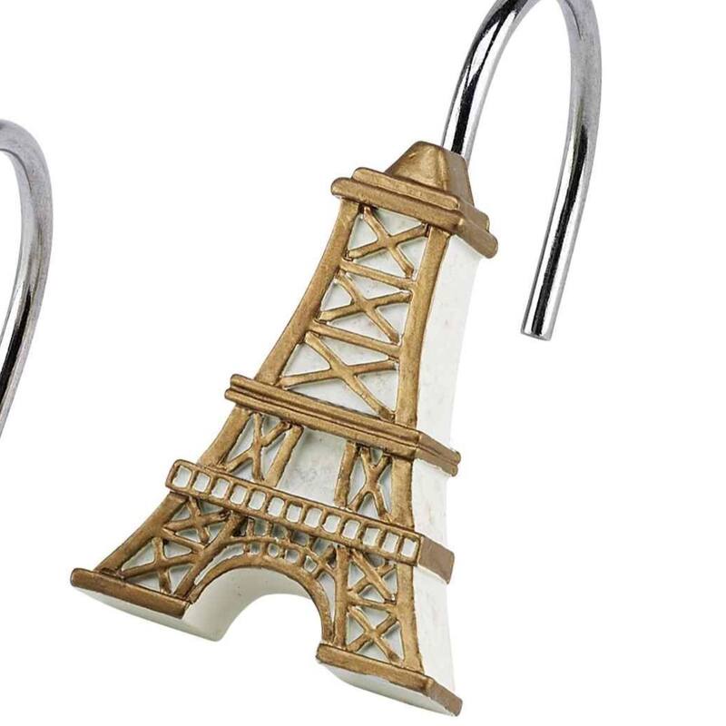 Avanti Linens Paris Botanique Shower Hooks - White