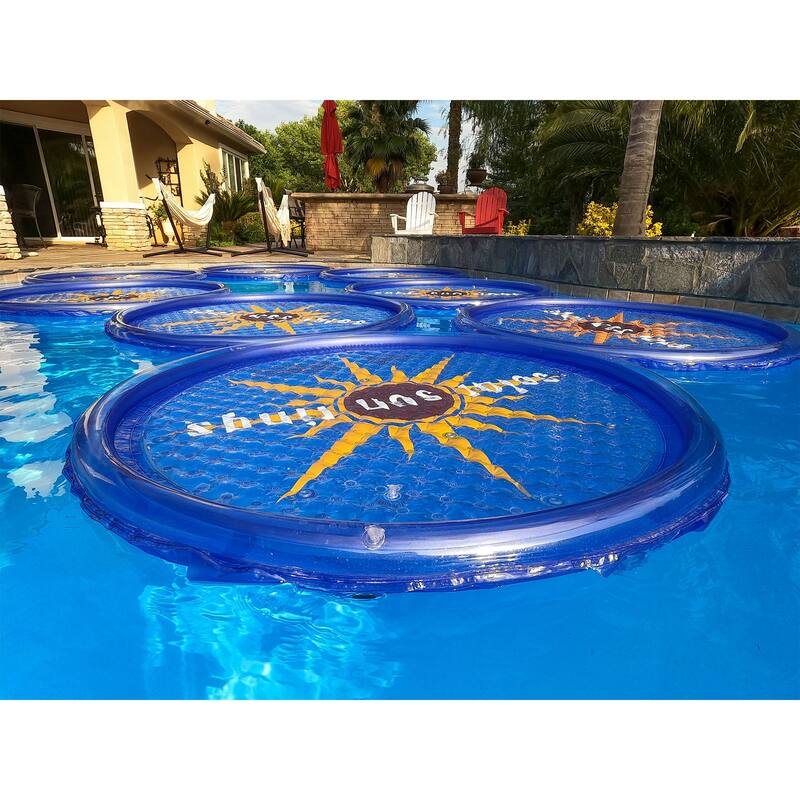 Solar Sun Rings UV Resistant Swimming Pool Spa Heater Circular Solar Cover, Blue - 0.44