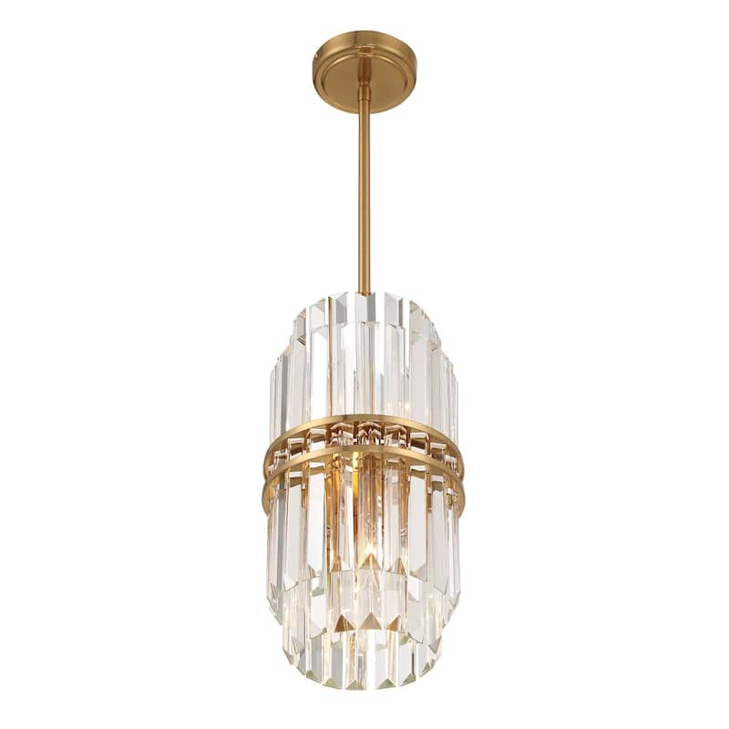 Crystorama Lighting Group HAY-1401 Hayes 8" Wide Crystal Mini Pendant