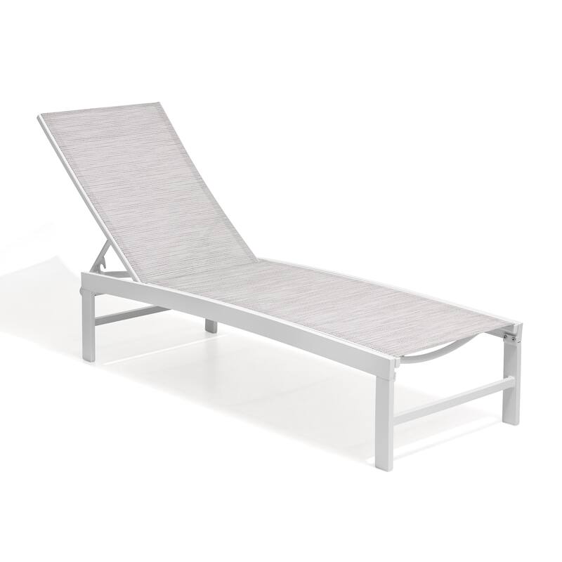 Outdoor Pool Lounger Aluminum All-weather Adjustable Chaise Lounge Chair - See Picture