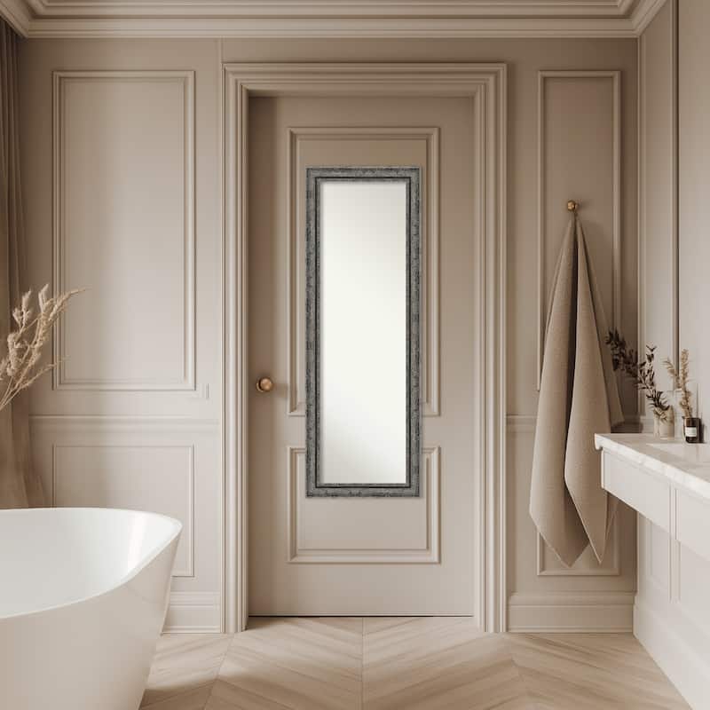 Filigree Non-Beveled Framed Full-Length On the Door Mirror