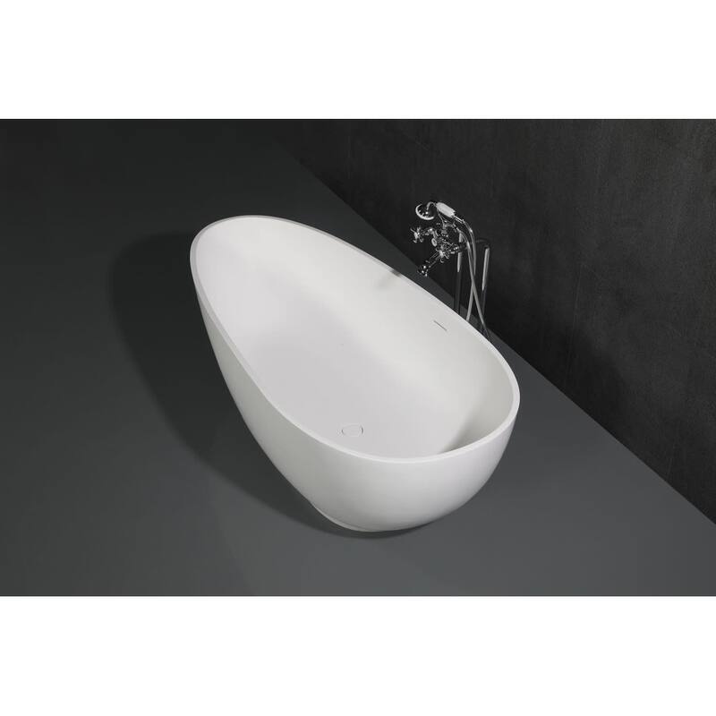 Kingston Brass VRTOV683321 Arcticstone 67" Free Standing Solid Surface