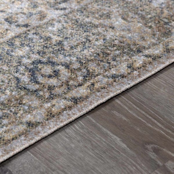 slide 2 of 9, Hauteloom Cara Living Room, Bedroom Machine Washable Area Rug - Blue, Tan, Olive - 2' x 3' 2' x 3' - Blue, Tan, Olive / Cara