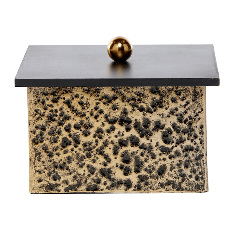 Venus Williams Collection Gold Metal Modern Box 4x6x6 - 6 x 6 x 4