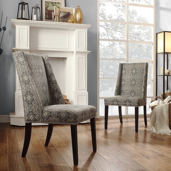 Wingback chair set shop of 2