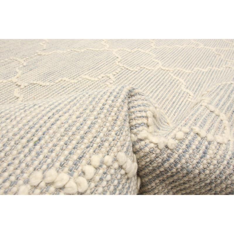 ECARPETGALLERY Braid weave Sienna Cream Wool Rug - 5'1 x 7'5