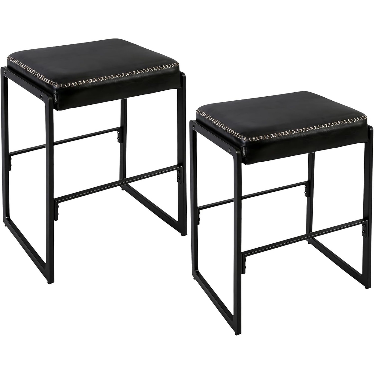 Bar Stools Set of 2 Modern Counter Height Stools - 17.72"D x 14.76"W x 25.98"H
