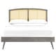 preview thumbnail 19 of 17, Sierra Cane and Wood Full Platform Bed With Splayed Legs