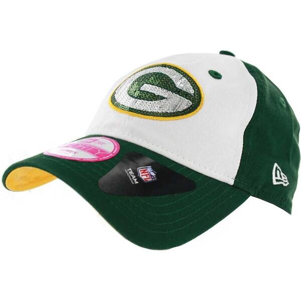 Shop Green Bay Packers Team Glitter Women S Strapback Adjustable Hat Overstock 19482174