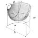 preview thumbnail 8 of 6, Artemis 30 in. W Oval Iron Basket Accent Chair