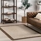 preview thumbnail 10 of 29, Nuloom Bronwyn Farmhouse Bordered Jute Blend Area Rug 5' x 8' - Brown - Rectangle