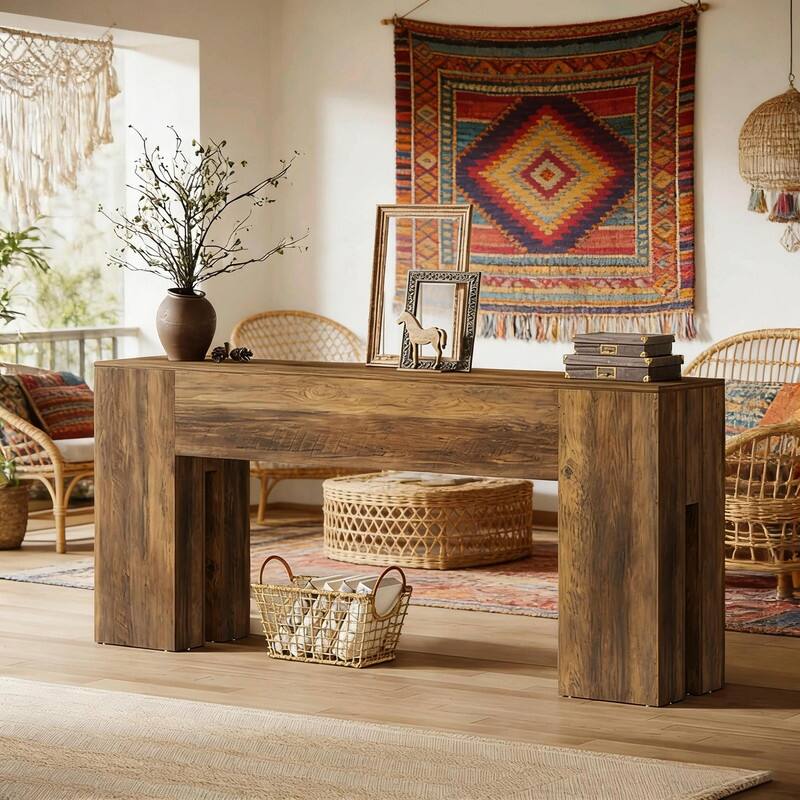 Rustic Wooden Console and Hallway Table