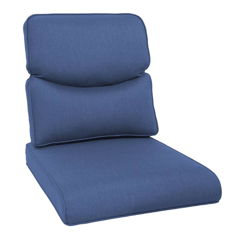 All-Weather Deep Seating Chair Cushions for Patio Chairs - Blue - smile style