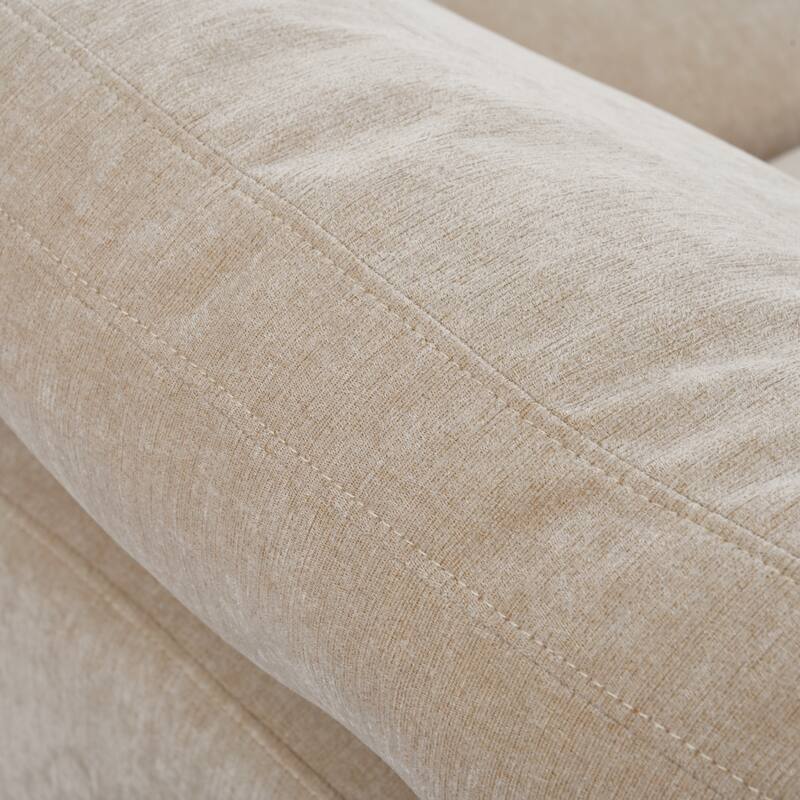 129.3'' L-Shaped 7-Seat Sectional Sofa with Ottoman and Pillow for Spacious Living